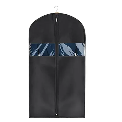 For Hot Sale Black Oxford Cloth Waterproof Anti-bacterial Dustproof Thickened Garment Cover Zipper Closure Storage