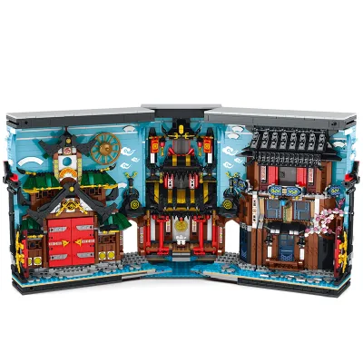 Hot Selling Educational Puzzle Ninja Book File Assembly Model ABS Building Blocks for Boys Girls Featuring Movie & Castle Themes