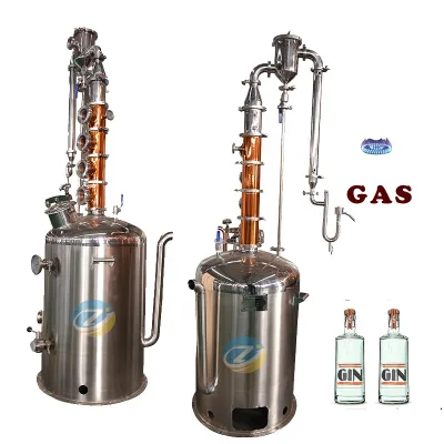 ZJ50L 100L Gas Heating Copper Distilers Rum Distillery Equipment Gin Distillery Equipment Column Destillation