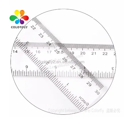 School Suppliers 30 cm Transparent Plastic Straight Ruler for Student