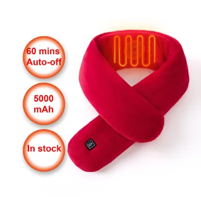Heated Scarf Washable Portable Heating Scarves Usb Battery Rechargeable Skiing Hot Fever Neckerchief Muffler Luxury Scarfs