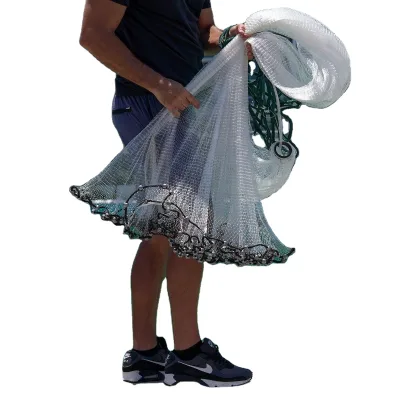 3-12ft Nylon Drawstring Fishing Cast NetPopular