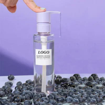 Private Label Anti-aging Nourishing Exfoliating Face Wash Hyaluronic Acid Blueberry Gentle Face Foam Cleanser