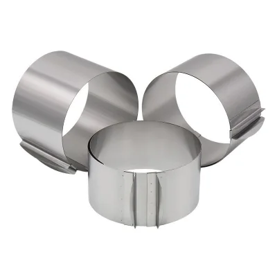Factory Wholesale Adjustable Retractable Baking Tool Mousse Ring Round Cake Mold Multi-gauge Household Baking Mold