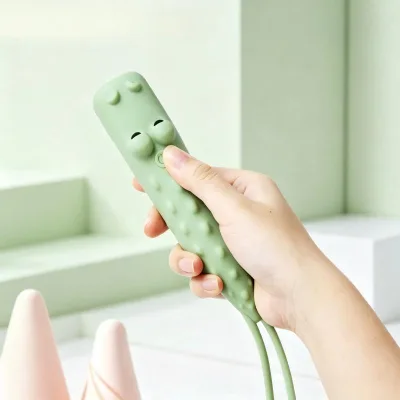 DR Brand Dimmable Silicone Flashlight Cover USB Rechargeable LED Green Customizable Color/Size/Logo Kids Electronic