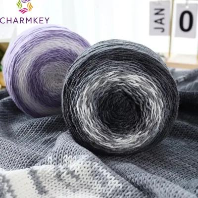 New Arrival 200g 100% Acrylic Gradient Milk Cotton Cake Knitting Yarn