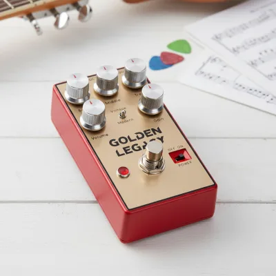 Golden Legacy Distortion 2 Modes Vintage Modern British Blues Hard Rock Guitar Effect Pedal with Marshall Tone Metal