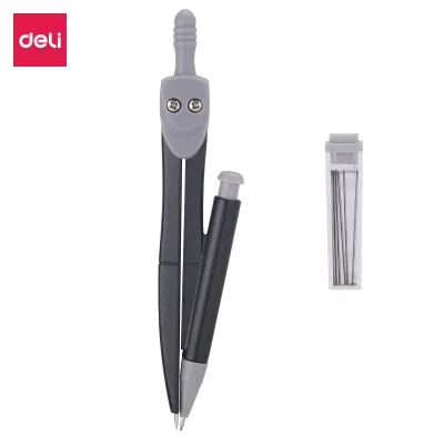 Deli EG20904 #Compass #with Mechanical Pencil #Silver Zamak Material Ergonomic Head High Precision