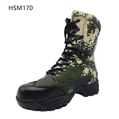 HY,Adventure 8 Inch Concealment Blue Camouflage Rugged Jungle Boots Multi-Layer Cushion EVA+rubber Outsole Hunting Boots HSM170