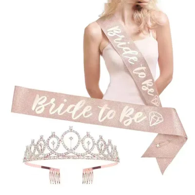 European and American Birthday Party Crown Headwear Alloy Material Happy Birthday Letter Hair Band and Clip