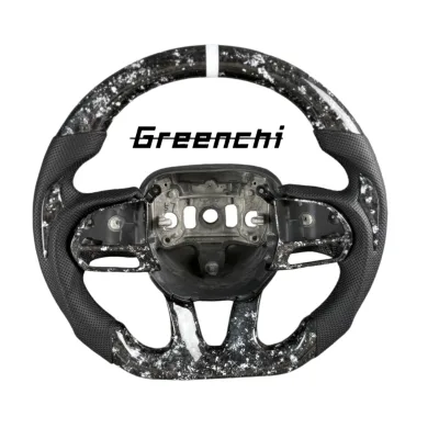 For the Dodge Forged Carbon Steering Wheel, a Personalized Upgrade with a Flat-bottom Sporty Design
