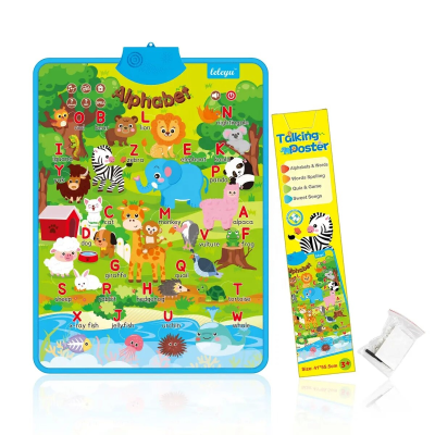 Baby English Talking Chart Education Interactive ABC Wall Chart Posters for Kids