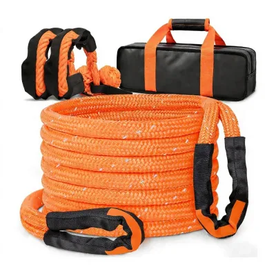 4x4 off Road ATV UTV Cars Nylon Polyester Double Braided Kinetic Recovery Kit Towing Strap 19mm6m