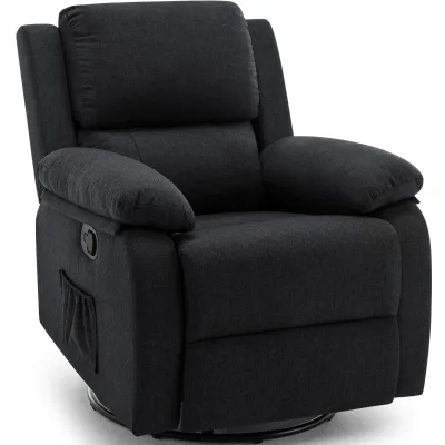 Upholstered Fabric Glider Recliner Nursery Small Rocking Recliner Chair for Small Spaces