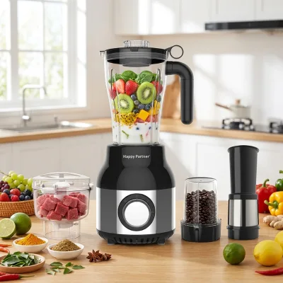 Multifunctional Kitchen Appliance 600W 6 Blades 2L Capacity 6-Piece 3D Rust-Proof Blades Food Preparation Machine