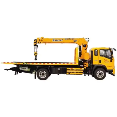 5 Tons 10 Tons Flatbed Towing Truck 4x2 Wrecker Crane Tow Trucks for Sale Wrecker Truck with Crane Hot Sale