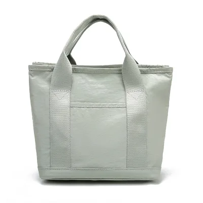 Simple Nylon Small Tote Bag Multi Compartment Inner Pockets Portable Women Daily Handbag Lunch Makeup Bag Custom Logo OEM ODM