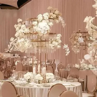 Factory Price Enhanced Type Big Gold Metal Flower Stand for Wedding Metal Flower Stand Brand New Wedding Flower Stand