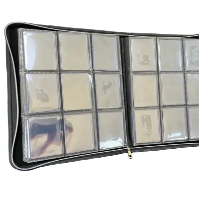 Customizable A6 Leather Binder Hard Plastic Large Collection Album 252 Pages for Baseball Card Custom Toploader Gift Notebooks