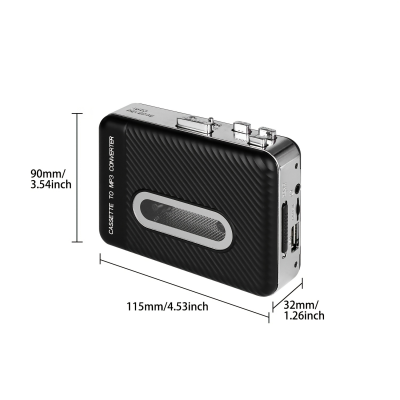 Portable USB Cassette Recorder Player Tape to MP3 Format Via USB Drive Csssette Tape to MP3 Converter