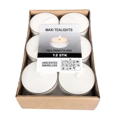 Long Burning Time Smokeless Tea Light Candles 8 Hours Maxi Tealight Candle Teelichter