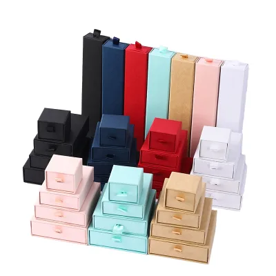 Wholesale Vintage Square Plastic Jewelry Box with Logo Packaging Foam Insert for Luxury Drawer Organization Bracelets Necklaces