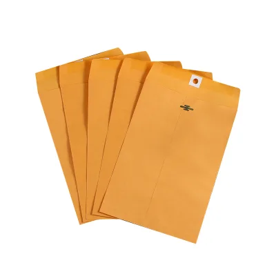 China Factory Clasp Envelopes 9x12 Inch Brown Kraft Envelopes with Clasp Closure Manilla Envelopes