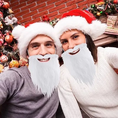 Christmas Mustaches Halloween Self Adhesive Beard Moustache Stickers Christmas Masquerade Party Accessories