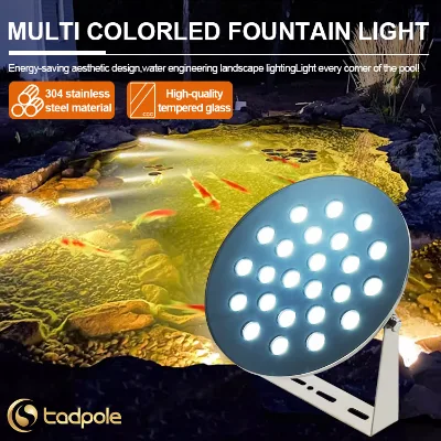 Ultra-thin Sale Stainless Steel White LED Underwater Lights Musical Dancing Water Outdoor Fountain DMX512 RGBW AC12V/24V Light
