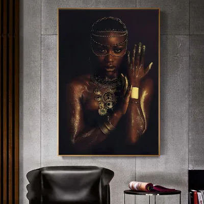 Room Decor Classic Modern Black Women Luxury Wall Art Paint Living Room Home Decoration Wall Decor Painting and Wall Arts
