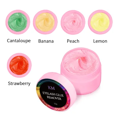 KM Eyelash Extension Removal Lash Glue Remover Cream Private Label Low Fume Fruit Scent Eyelash Glue Removal Gel and Jelly