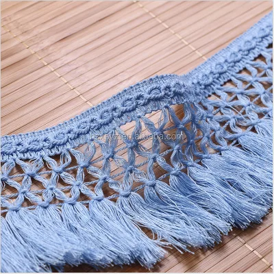 Wholesale Fashion White Cotton Chainette Brush Fringe Trims for Dresses & Clothes Fringe