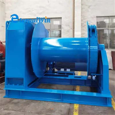 Single Drum Marine Slipway Shipyard 50 Ton 60 Ton Motor Driven Electric Winch for Ship Pulling