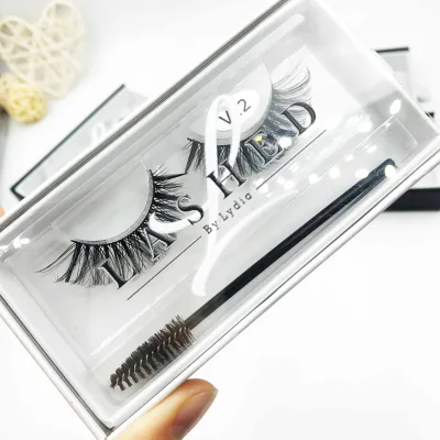 IShero White and Black Box Transparent Pvc Drawer Eyelash Packaging Box Private Label Custom