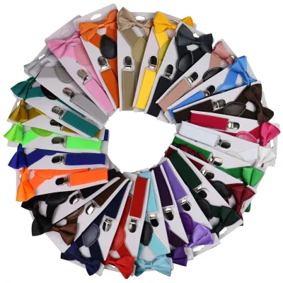 Hot Selling Kids Mini suspenders with Bow Tie Fun & Stylish Set