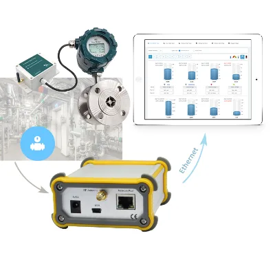 Ultrasonic Gas Flow Meter With Flange Connection Stainless Steel Body Ethernet IoT Wireless Modbus Sensor
