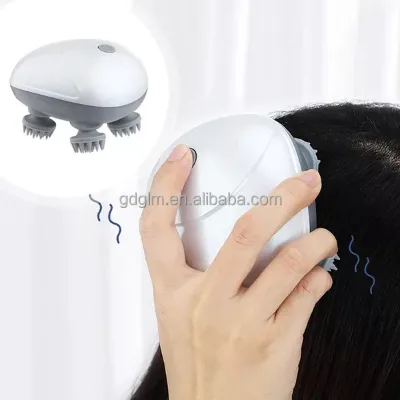 Electric Pet Massager Cordless Handheld Tool with 4 Massage Heads Scalp Massage for Relieving Tension Tight Muscles