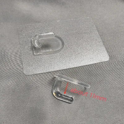 Eco-friendly Self-adhesive clear Plastic Wall Hook