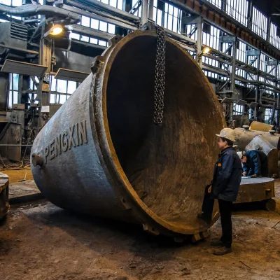 QT600-3 Ductile Iron Casting Slag Pot ISO 9001:2015 Certified OEM Customizable