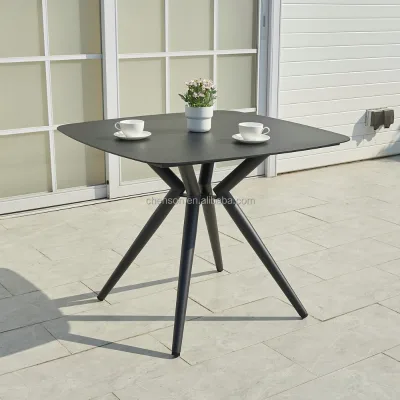 Restaurant Commercial Furniture Square Aluminum Outdoor Table for Dining