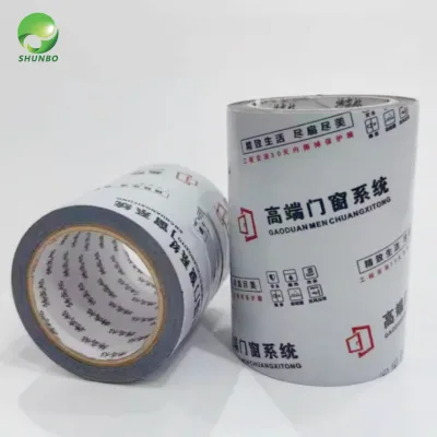 Custom PE Printing Door Window Protection Film Blow Molding Thermal Break Coating Decorative Adhesive Residue Cut Size Service