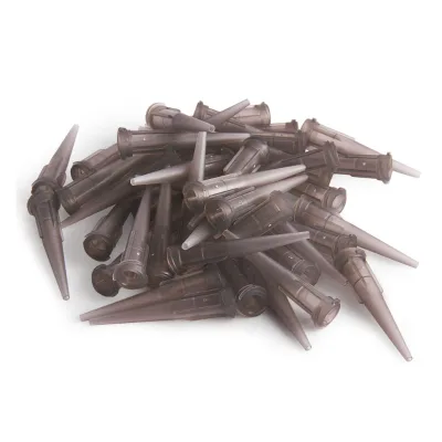 100pcs 16 Gauge Plastic Tapered Pinhead Blunt Tip Liquid Glue Dispenser Precision Fill Syringe Needles Oil Lab DIY