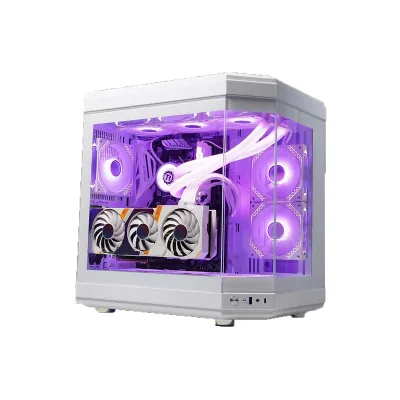 Panorama Sea View Factory Case for Pc Double-sided Glass Atx Gaming Case Cube With Monitor High Class Cabinet