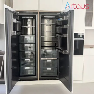 48Inch Fully Integrated Panel Ready Fridge Freezer Frost Free Cabinet Column Fridge Freezer for Home Use