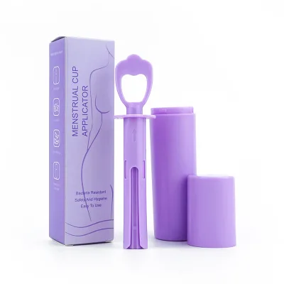 Easy Insertion Leak-Proof Comfortable Fit Feminine Hygiene Tool Menstrual Cup & Tampon Applicator