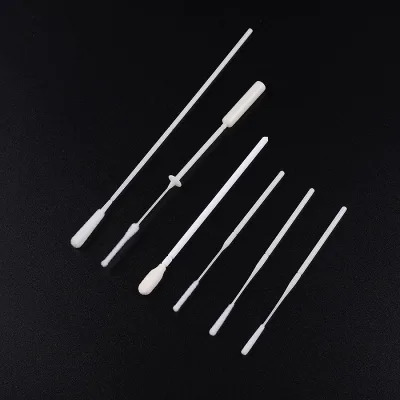 Professional Medical Disposable Specimen Collection Sterile 90mm ABS Stick Oral Nasopharyngeal Swab With Breakpoint
