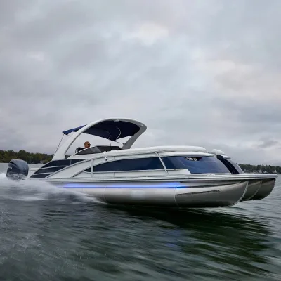 Kinocean 30ft Luxury Yacht Pontoon Boat with Fiberglass Hull and New Design for Water Cruising