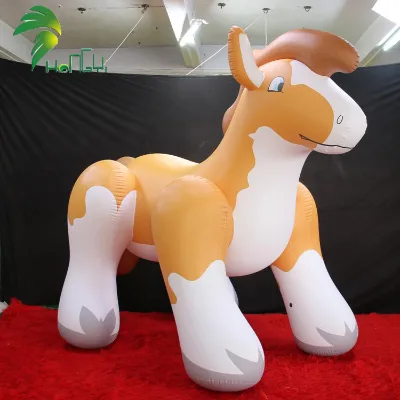 Cute Custom Made Waterproof Durable Fat Inflatable Plastic Standing Horse Toy for Ride Play