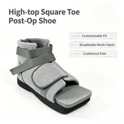 Vigor Removable Component EVA Midsole TPR Outsole High Top Post Op Shoe Adult Foot Surgery Recovery Orthopedic Shoe