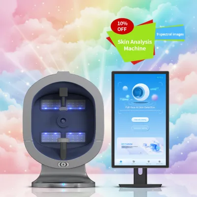 Professional AI Skin Analyzer 3D Topography Moisture/Pore Analysis Acne Detection 15-Inch Touchscreen Multi-Plug OEM ODM